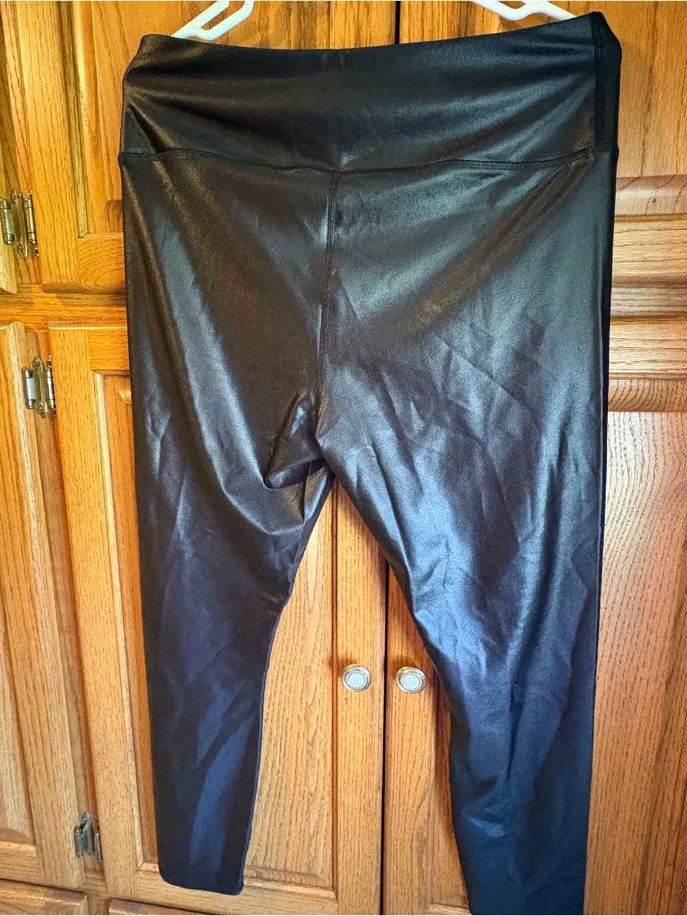 Maurices Black Faux Leather Leggings - Large Short